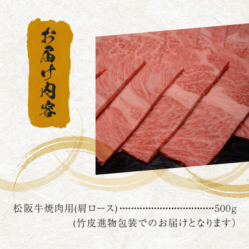 松阪牛焼肉用(肩ロース)500g