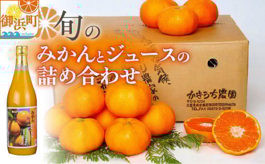 かきうち農園のみかんとジュースの詰め合わせ【果物 フルーツ みかん 旬 みかんジュース オレンジジュース セット 詰め合わせ 三重県 御浜町】