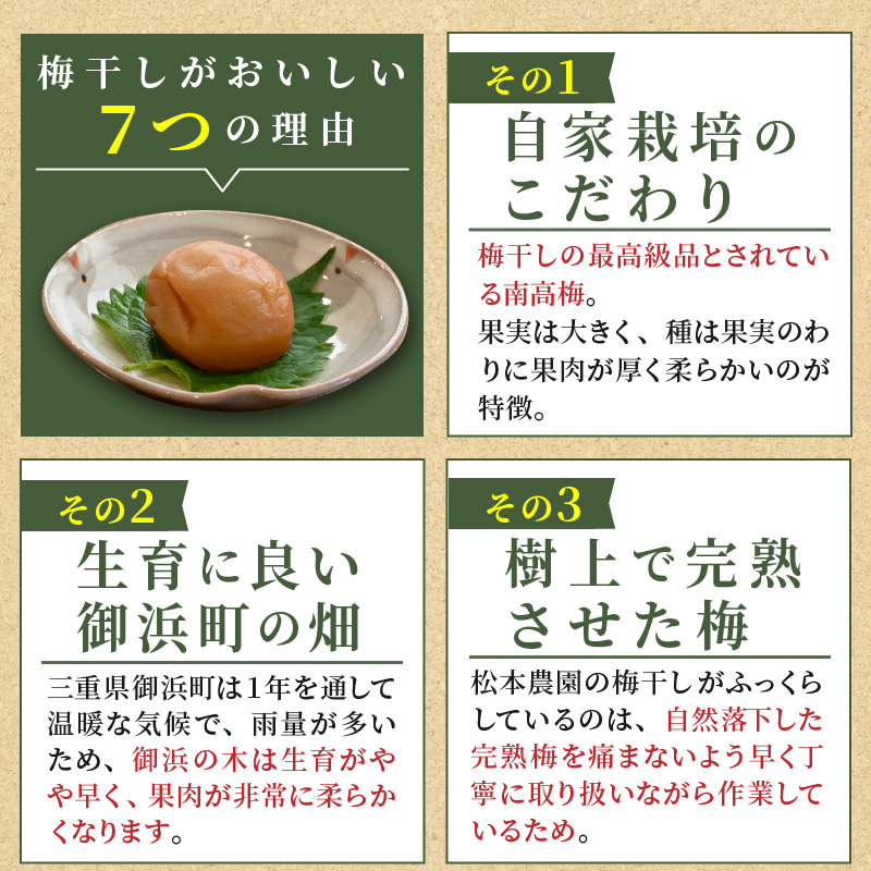 松本農園の大粒無添加南高梅2.5キロ 梅干し 梅干 梅 無添加 大容量 大粒 2.4kg 完熟梅 