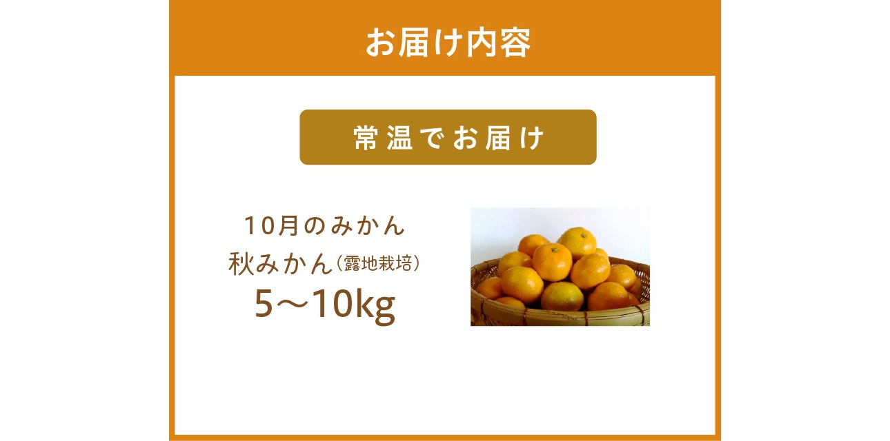 10月の御浜柑橘　秋みかん5～10キロ【先行予約 期間限定 果物 フルーツ みかん 極早生みかん 極早生 5kg ～ 10kg 露地栽培 三重県 御浜町】