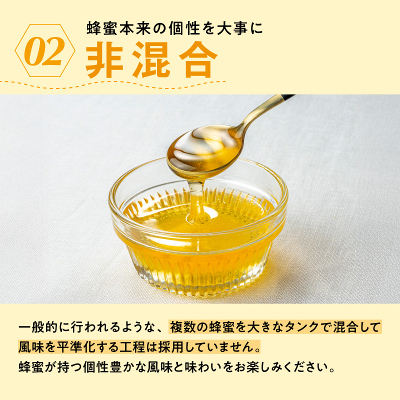 熊養蜂の蜂蜜比べ3種【蜂蜜 はちみつ 3種 花唄 熊野古道 水無月 食べ比べ みかん蜂蜜 百花蜜 非加熱 三重県 御浜町】