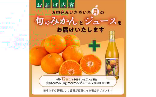かきうち農園のみかんとジュースの詰め合わせ【果物 フルーツ みかん 旬 みかんジュース オレンジジュース セット 詰め合わせ 三重県 御浜町】