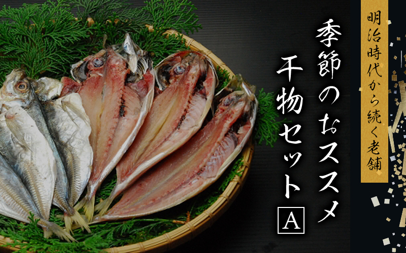 季節のおすすめ干物セットA  三重県紀宝町産 ※季節によって内容が異なります / ひもの 干物 みりん干し 開き 丸干し 詰め合わせ イカ さんま カマス しらす いわし アジ 冷蔵