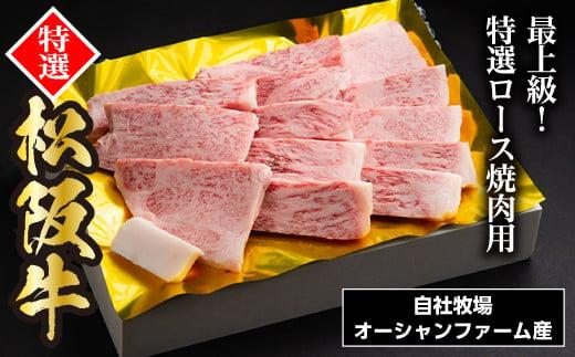 SS01　松阪牛焼肉（特選ロース）　500ｇ／（冷凍）ギフト箱包装　瀬古食品　JGAP認定　松阪肉　名産　お取り寄せグルメ　三重県　大台町