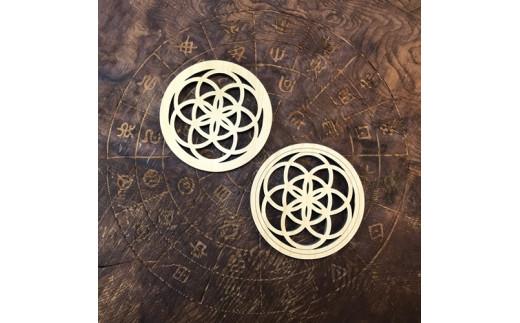 シードオブライフ パワープレート　2枚入り×2　三重県産　ひのき製／KOSHIKARI　ふるさと納税　インテリア　大紀ブランド　三重県　大紀町